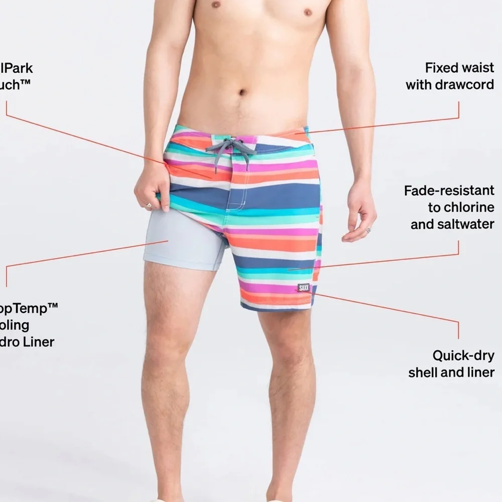 SAXX Men’s Betawave Swim Trunks NWT